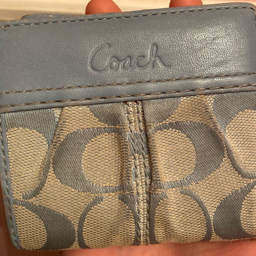 Coach Light Blue Shell Wallet